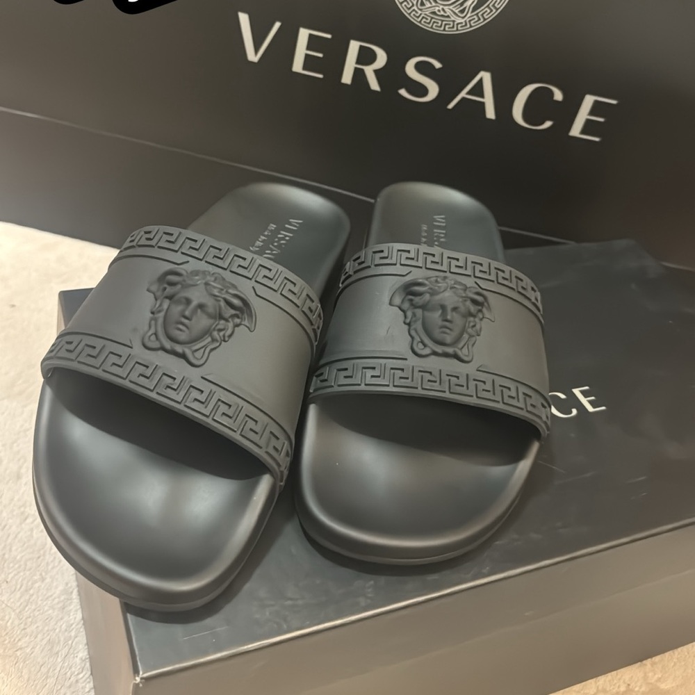 Authentic VERSACE Medusa slides